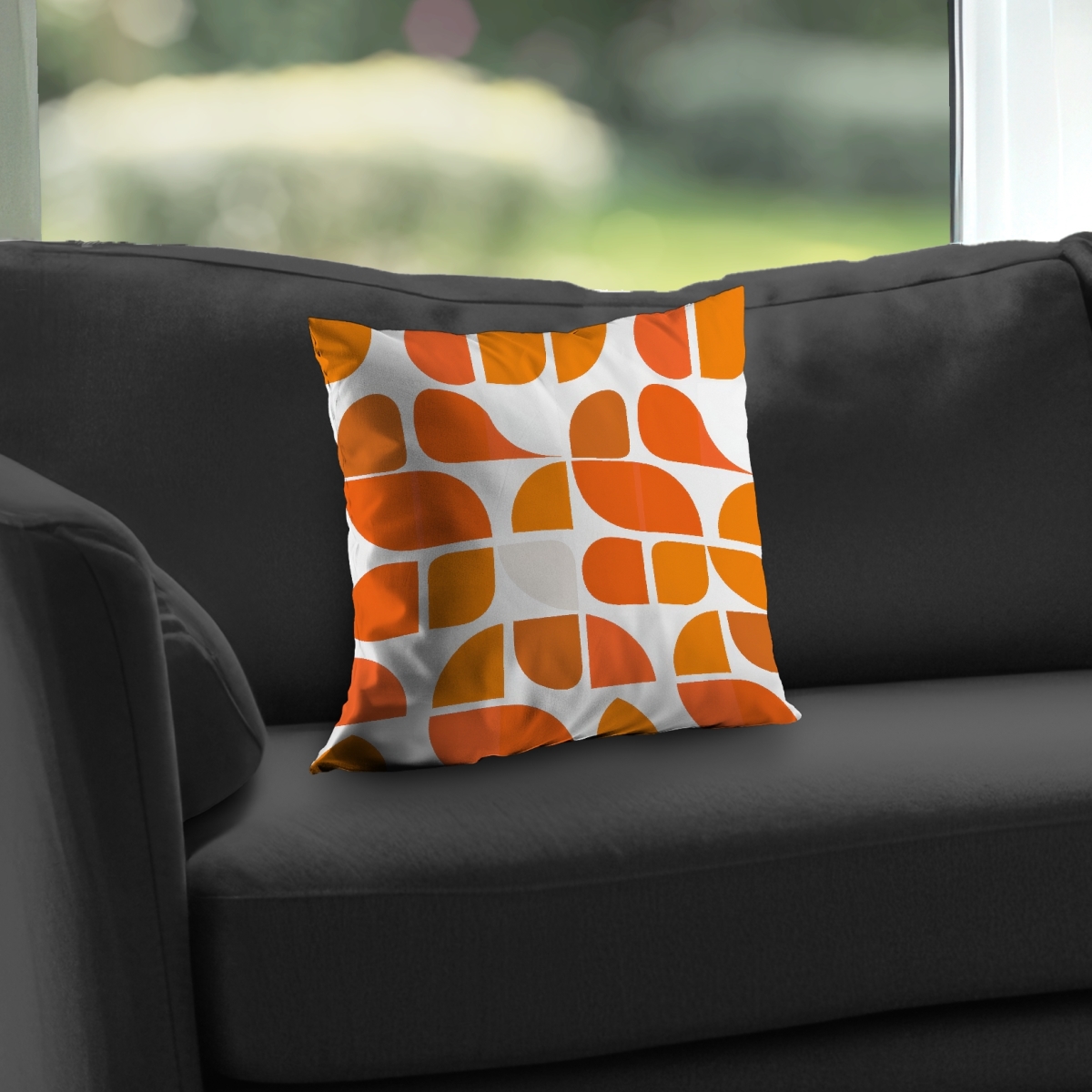 C1PT1414KY3O83 14 x 14 in. Zig Zag Poly Twill Throw Pillow - Insert Included - Home Decor