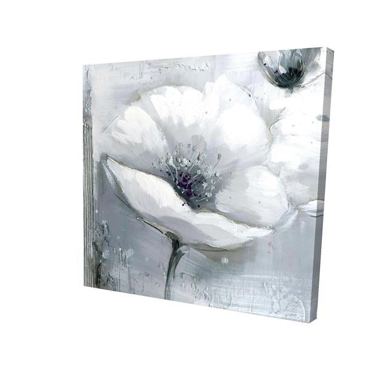 16 x 16 in. Greyscale Flowers-Print on Canvas