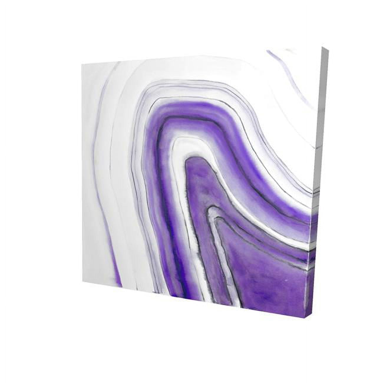 16 x 16 in. Purple Round Geode-Print on Canvas