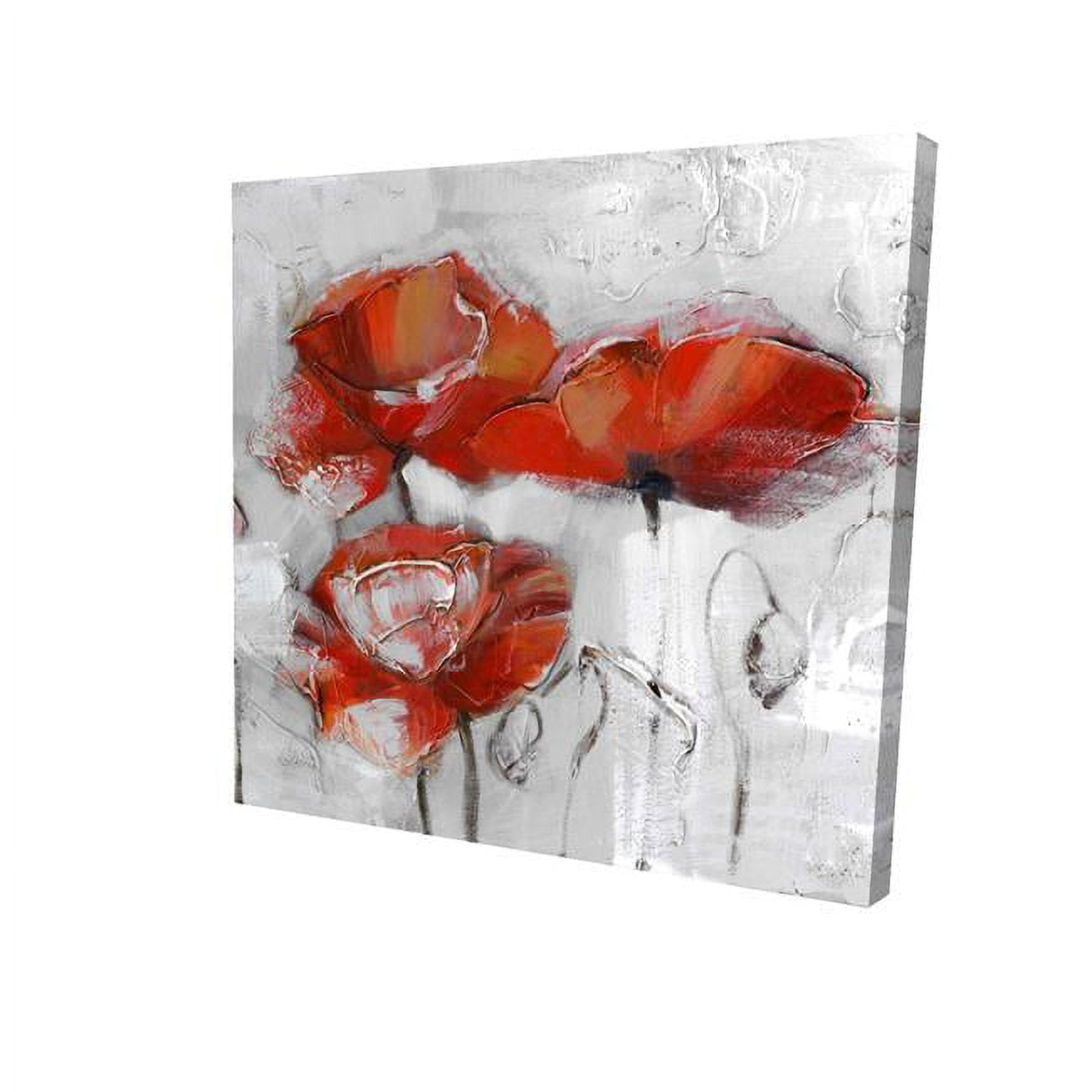 16 x 16 in. Abstract Poppies-Print on Canvas