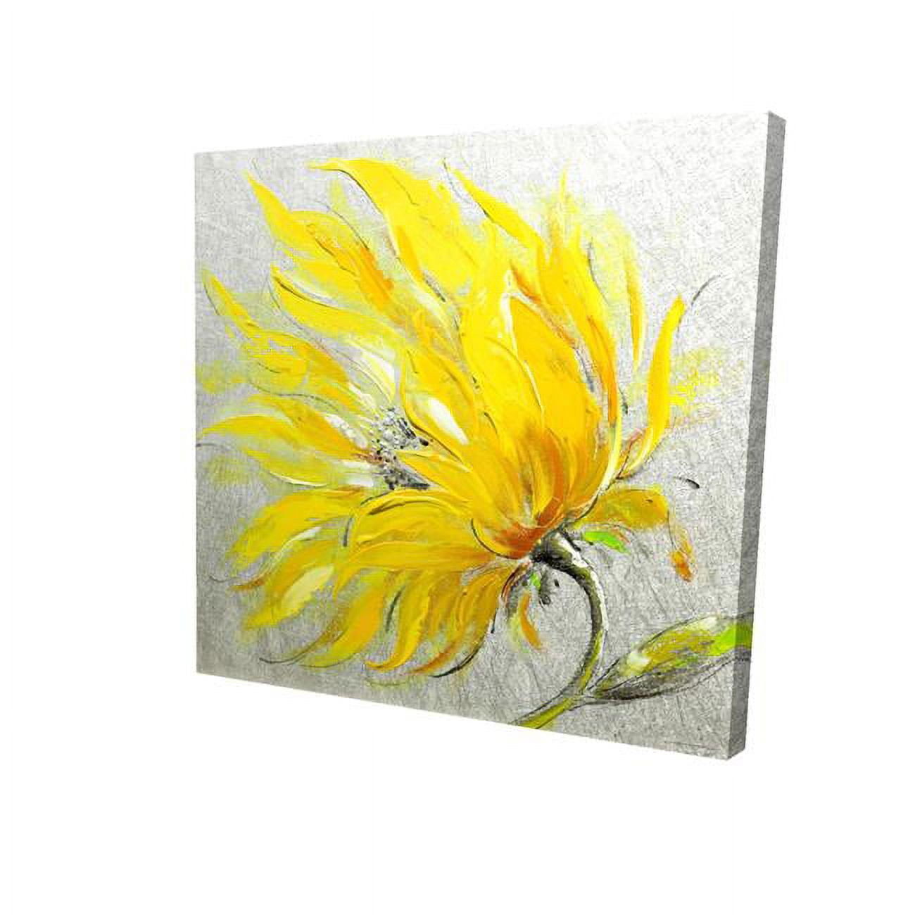 16 x 16 in. Yellow Flower-Print on Canvas