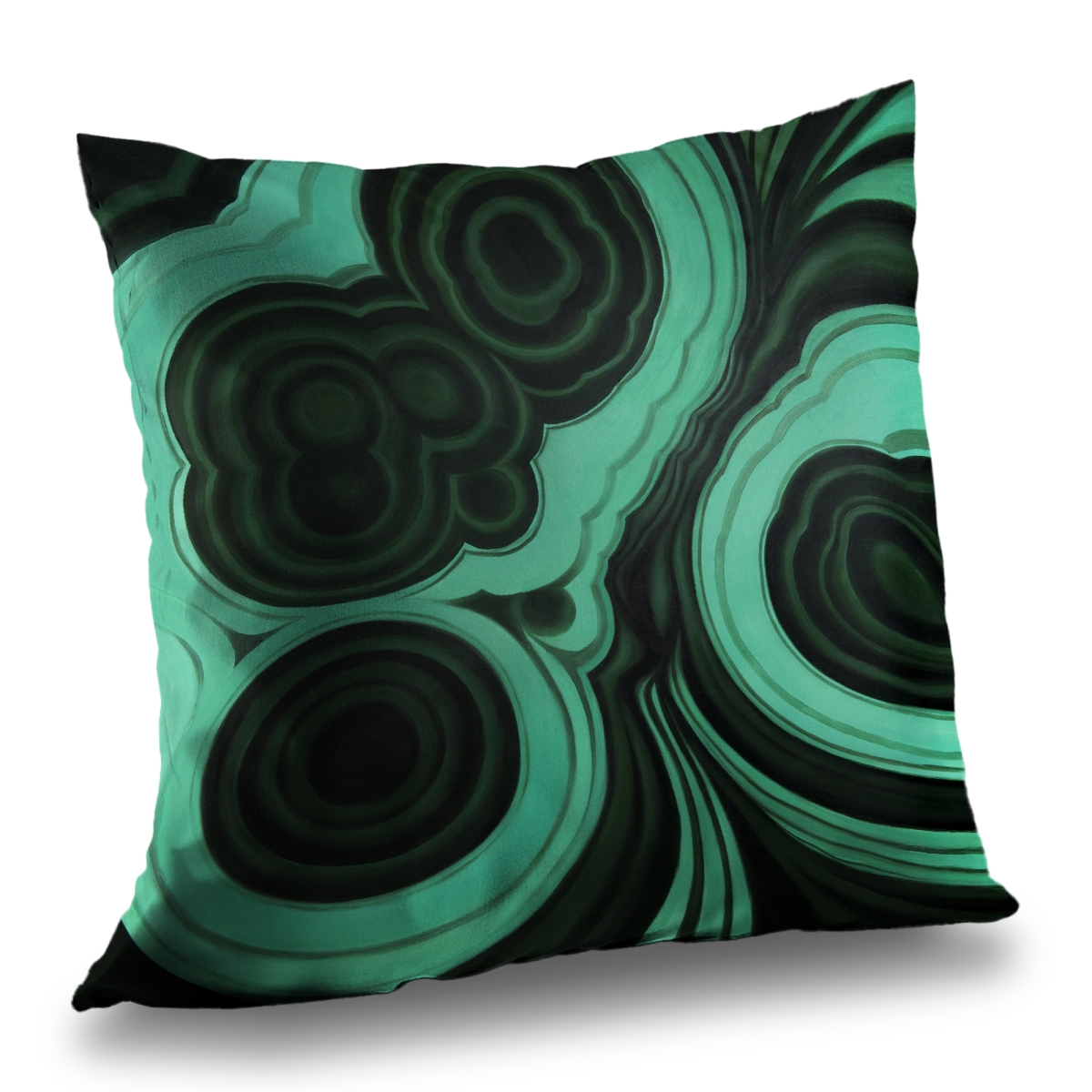 C1PT1414O2PE9B 14 x 14 in. Malachite Stone - Retro Poly Twill Throw Pillow Insert - Home Decor