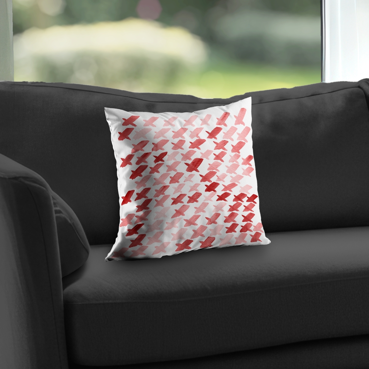 C1PT14142YFE0Y 14 x 14 in. X Red Pattern Poly Twill Throw Pillow Insert - Home Decor