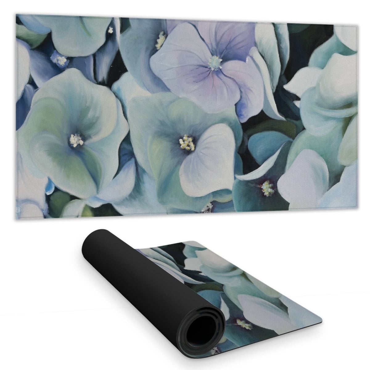 C1DM1531S83A62 16 x 32 in. Rustic Purple Desk Mat - Hydrangea Plant Design - Home Decor