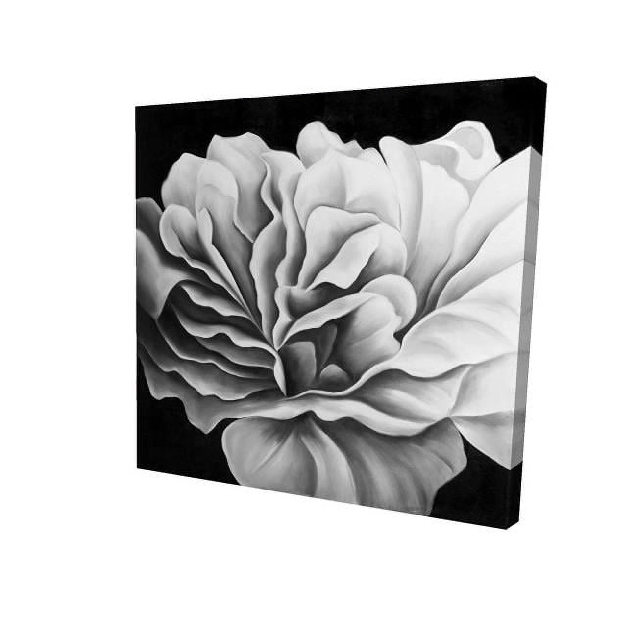 16 x 16 in. Beautiful Black & White Flower-Print on Canvas