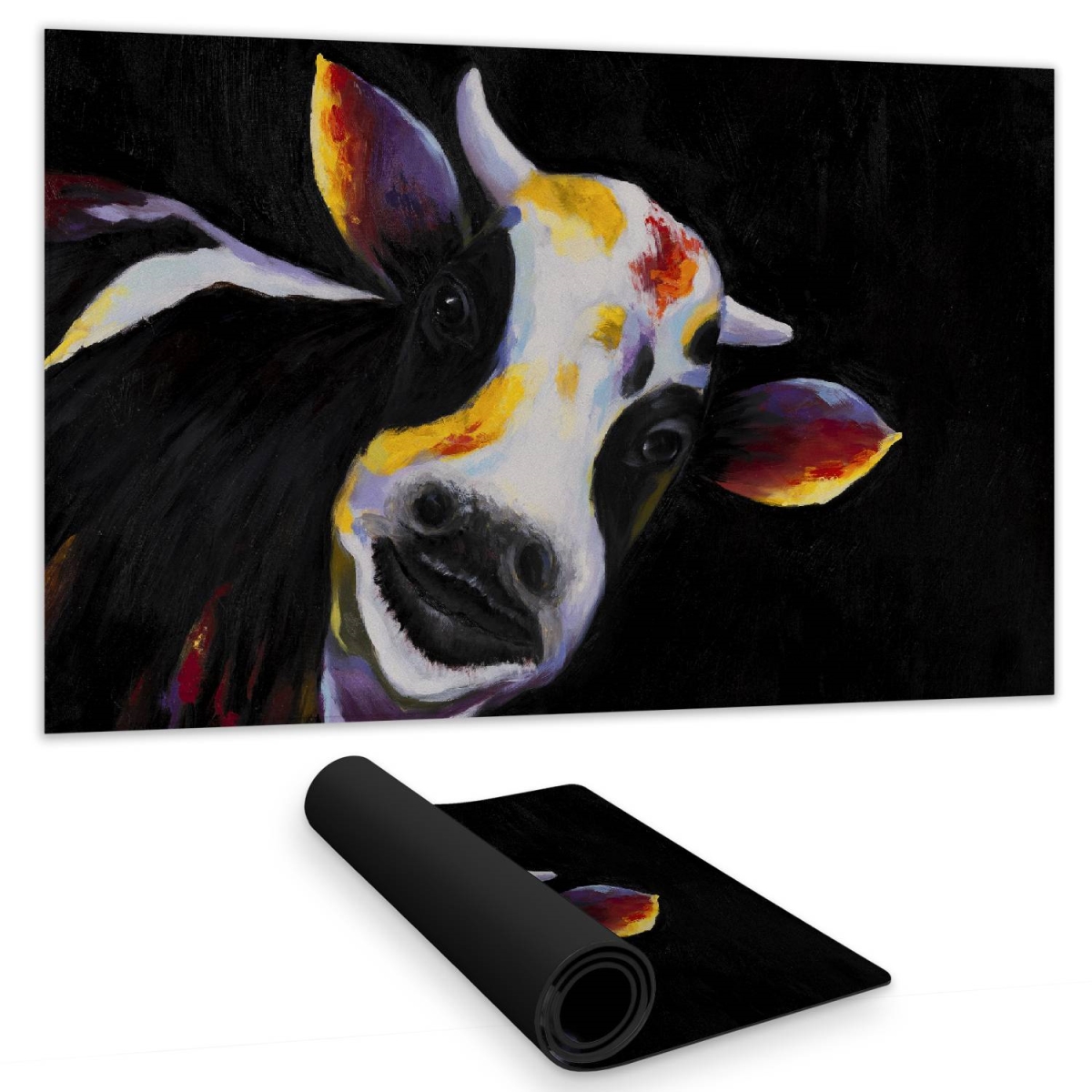 C1DM1424XOD6OE 14 x 24 in. One Funny Cow Desk Mat - Contemporary Farm Animal Decor
