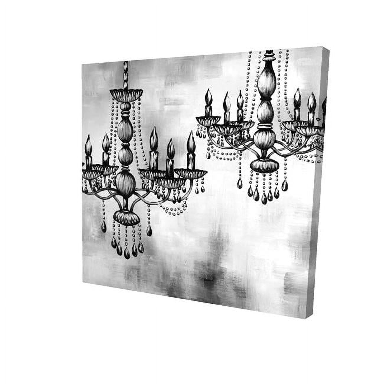 16 x 16 in. Two Crystal Chandeliers-Print on Canvas