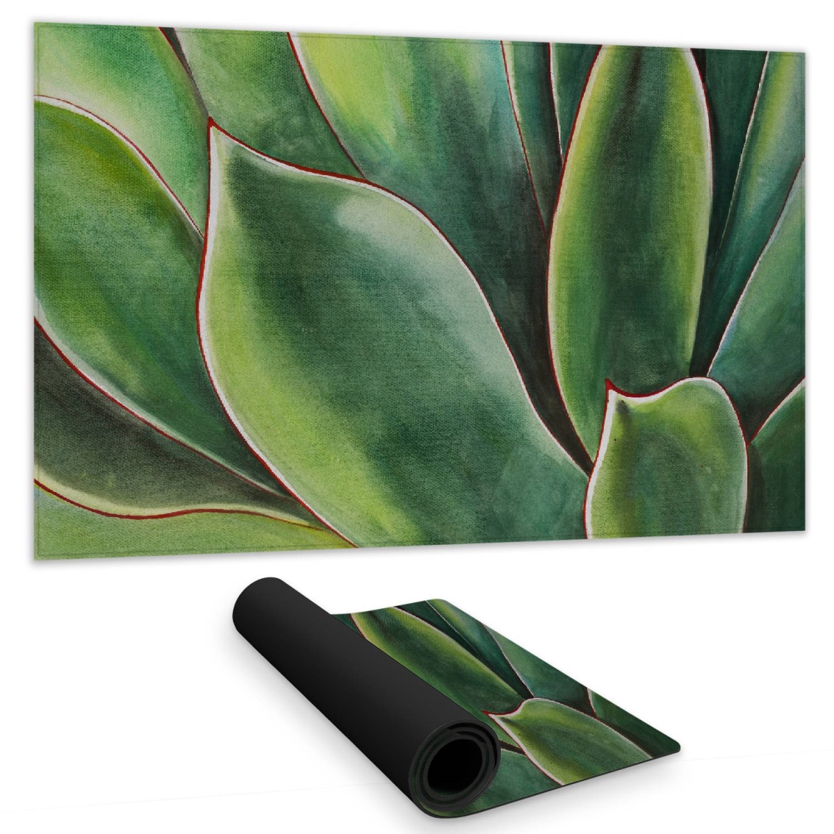C1DM14241IF389 14 x 24 in. Watercolor Agave Plant Desk Mat - Green Bedroom Decor