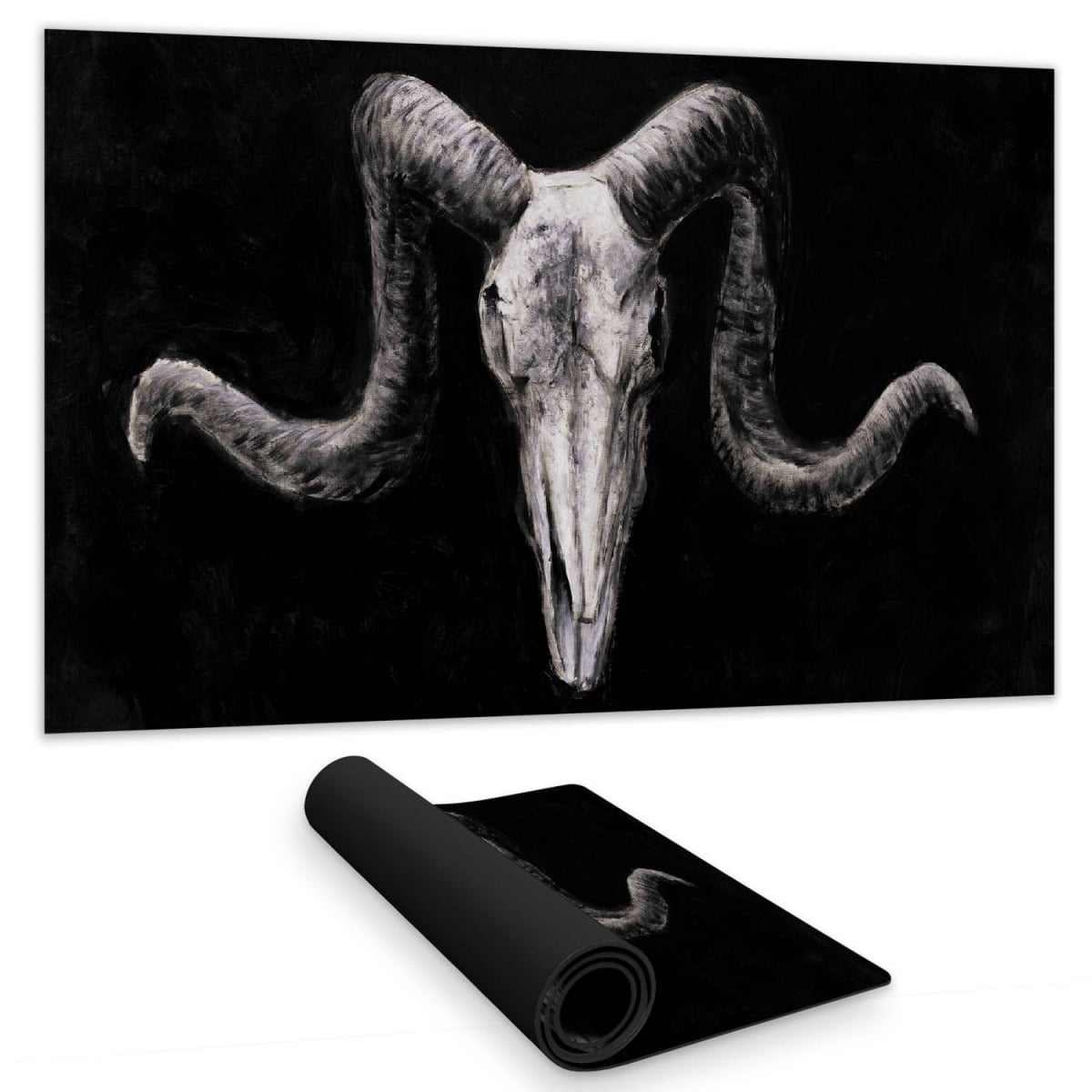 C1DM14247SDUTL 14 x 24 in. Gray Farm Animals Desk Mat - Skeleton Skulls Grunge Decor