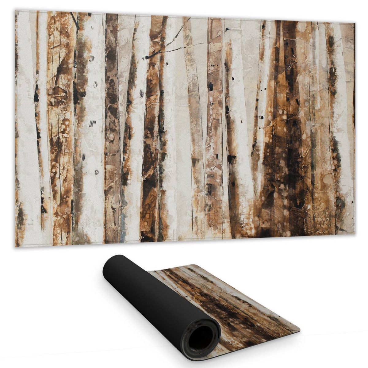 C1DM1424RSJ7DN 14 x 24 in. Trees of An Abstract Forest Brown Desk Mat - Home Decor