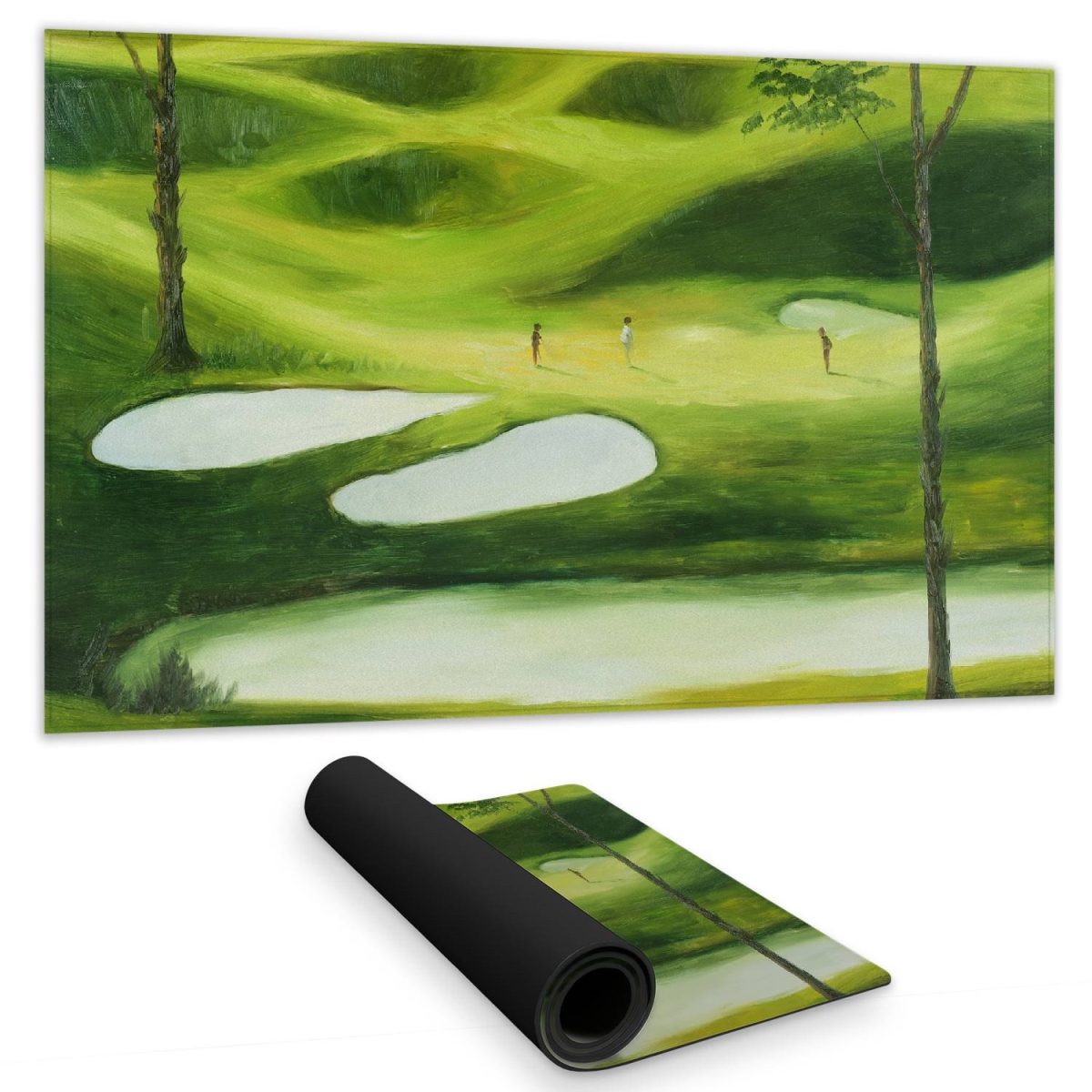 C1DM1424QH5XBL 14 x 24 in. Big Golf Course Desk Mat - White Hobbies Home Decor