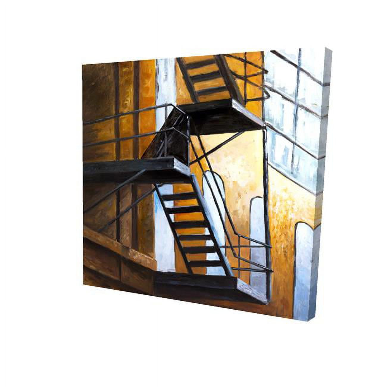16 x 16 in. Apartment Building Escape In Nyc-Print on Canvas