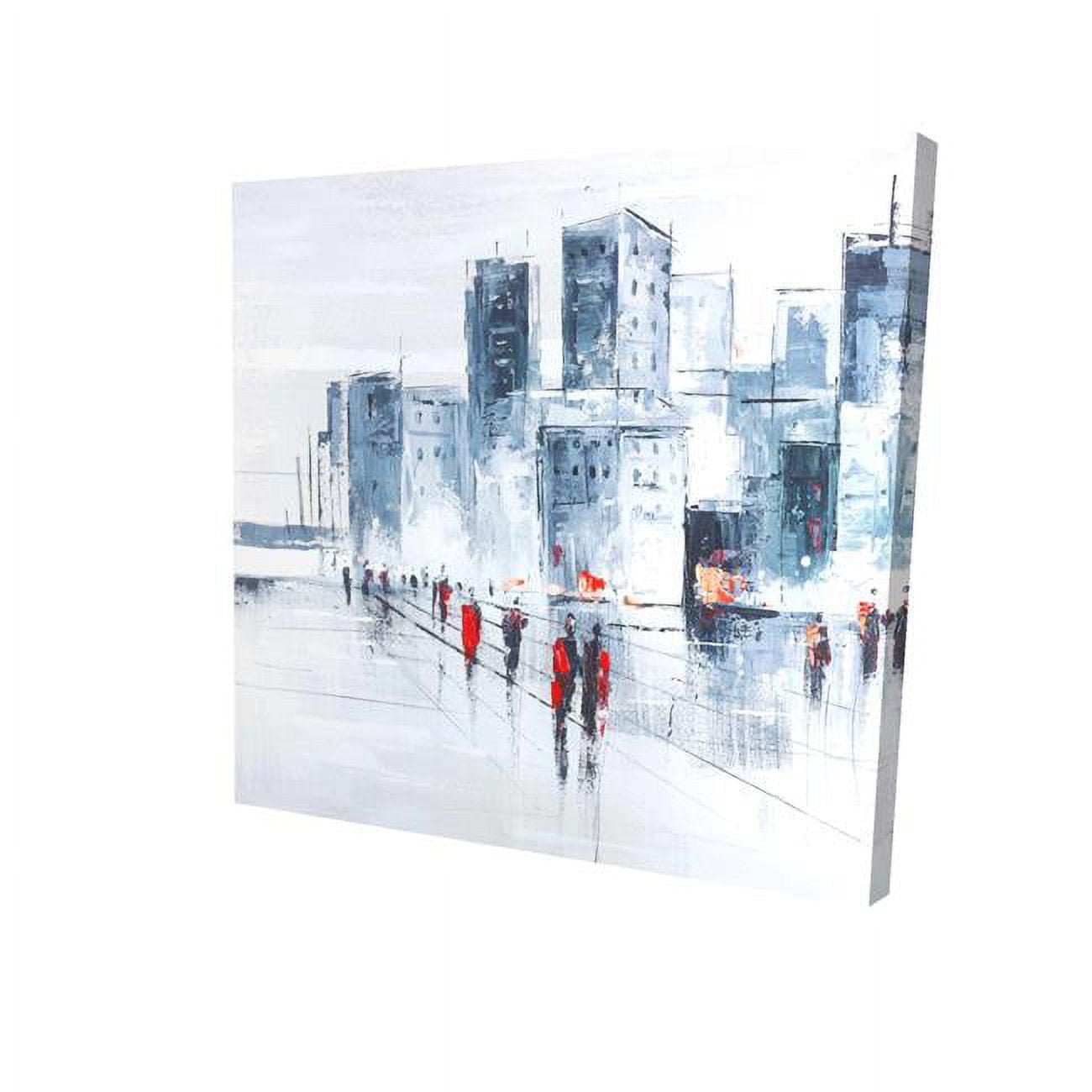16 x 16 in. Walk in the City-Print on Canvas