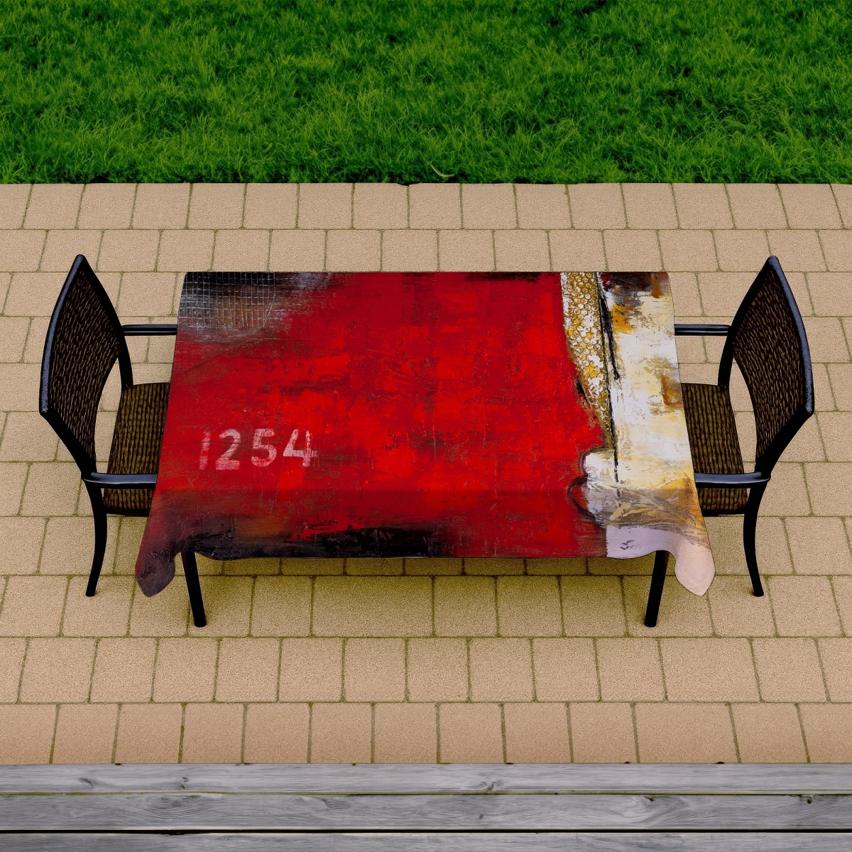 Picture of Begin Home Decor C1TCLRGEU929Z1 58 x 102 in. Industrial Pattern Abstract Tablecloth - Indoor & Outdoor Decor