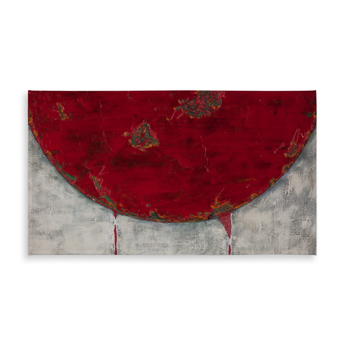 Picture of Begin Home Decor C1TCLRGEXYDLIL 58 x 102 in. Red Half Circle Tablecloth - Indoor & Outdoor Home Decor