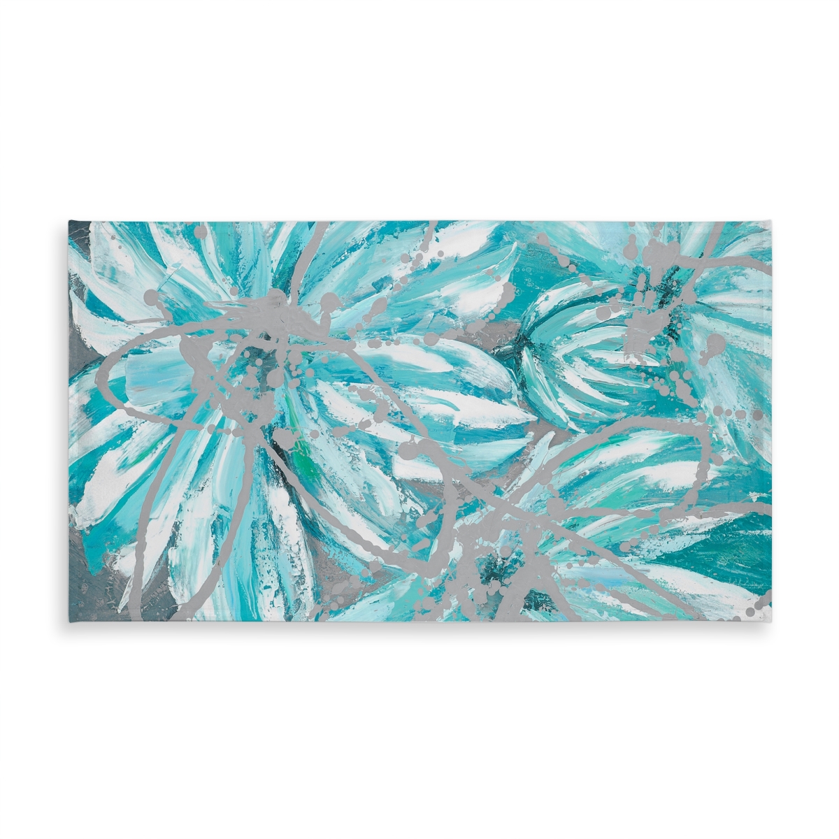 Picture of Begin Home Decor C1TCLRGEUIU4AE 58 x 102 in. Floral Botanical Tablecloth - Abstract Blue Flowers Home Decor