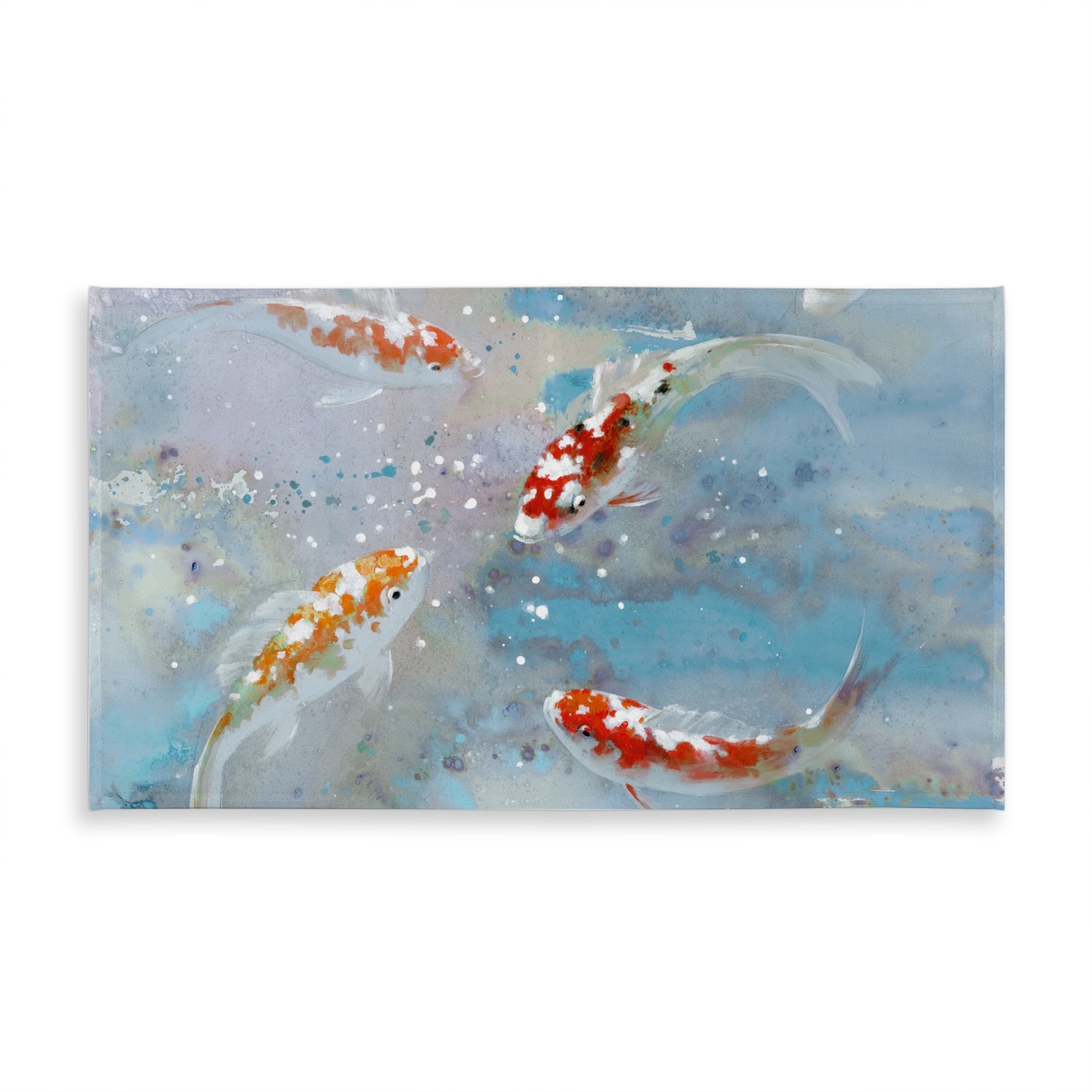 Picture of Begin Home Decor C1TCLRGEOAMDTY 58 x 102 in. Koi Fish Blue Tablecloth - Indoor & Outdoor Asian Home Decor
