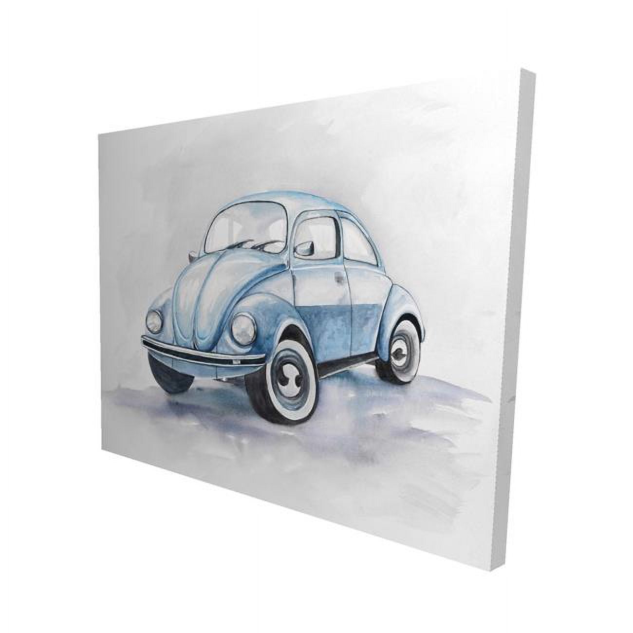 16 x 20 in. Beetle Blue Car-Print on Canvas