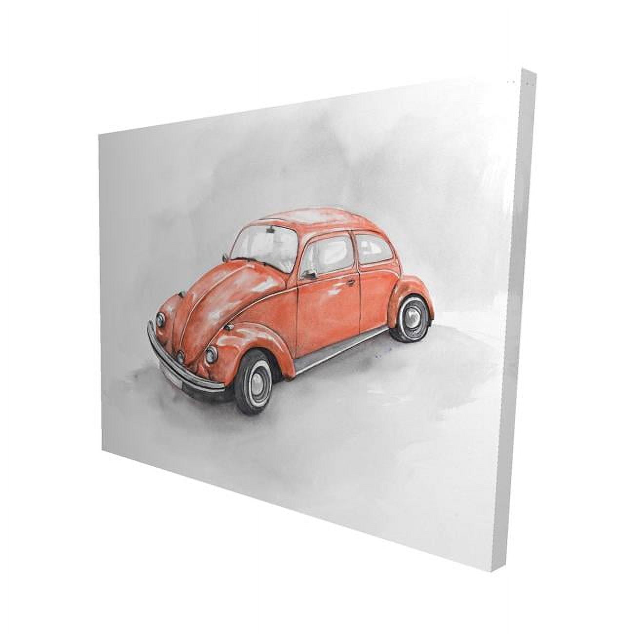 16 x 20 in. Vintage Red Beetle-Print on Canvas