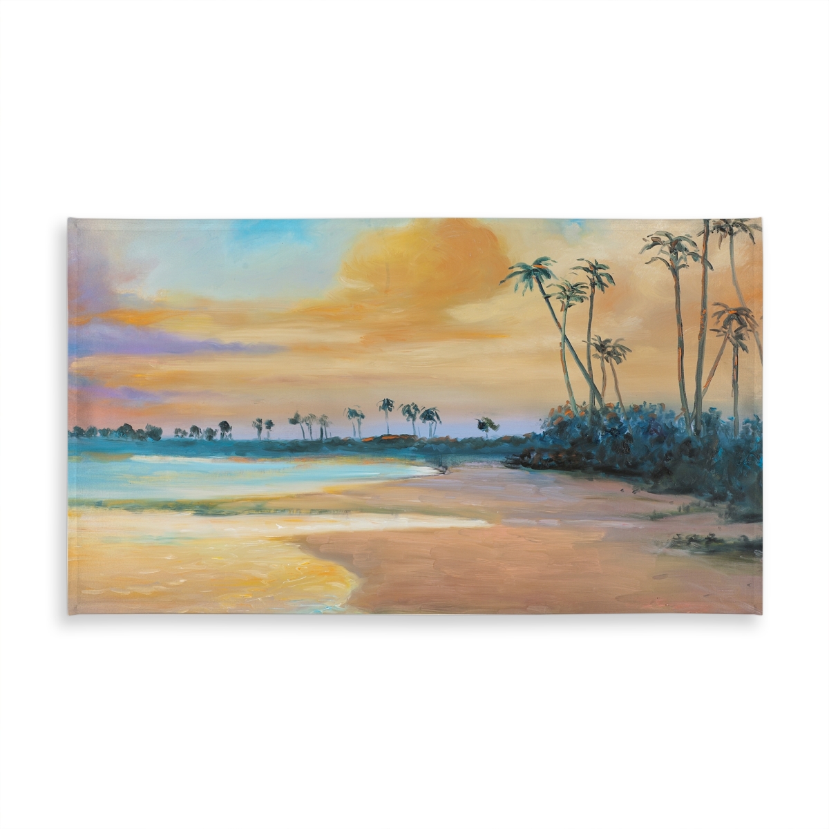 Picture of Begin Home Decor C1TCLRGETHSLSH 58 x 102 in. Sunset by the Sea Coastal Tablecloth - Indoor & Outdoor Decor
