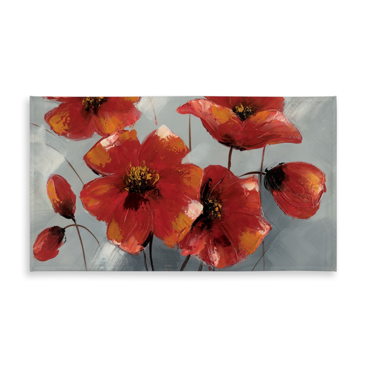 Picture of Begin Home Decor C1TCLRGESHWY7K 58 x 102 in. Gray Botanical Anemone Tablecloth - Indoor & Outdoor Home Decor