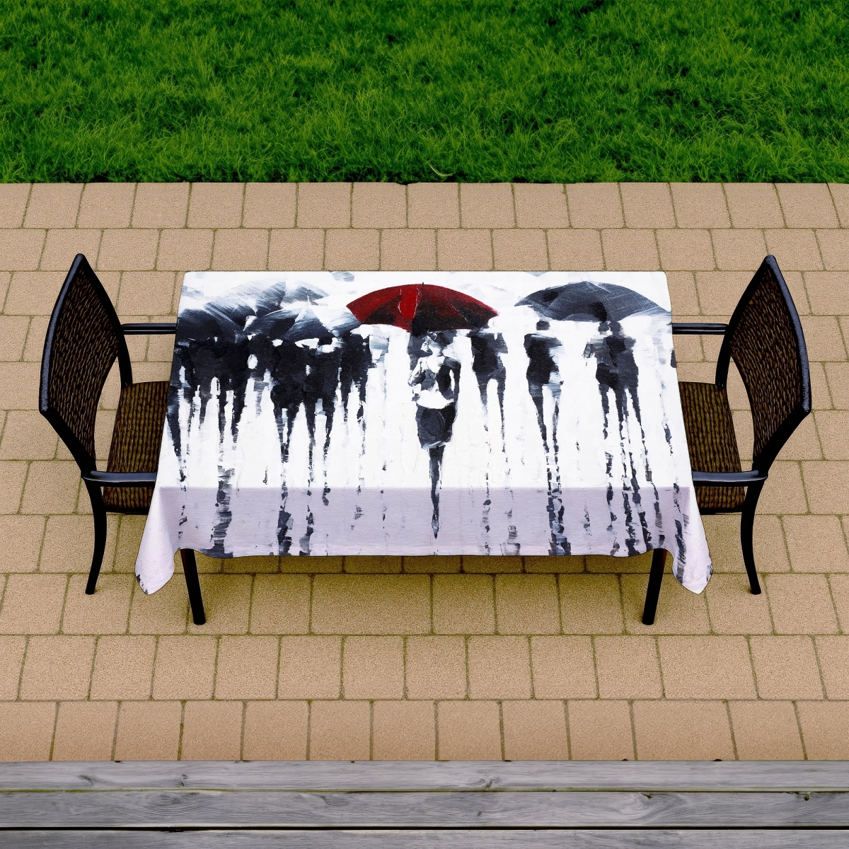 Picture of Begin Home Decor C1TCLRGEYPYXD6 58 x 102 in. Figurative Woman Tablecloth - Abstract Silhouettes for Home Decor