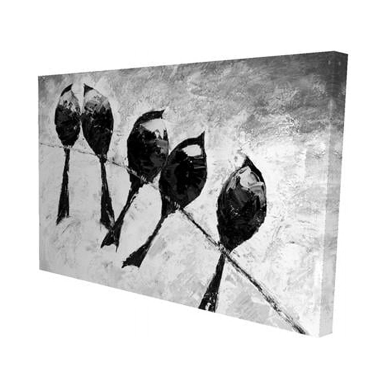 20 x 30 in. Five Birds Perched-Print on Canvas