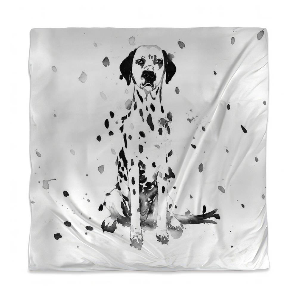 3817-SWCQ-AN472 Dalmatian Dog Queen Size Duvet Cover - Bedroom Pet Decor Bedding