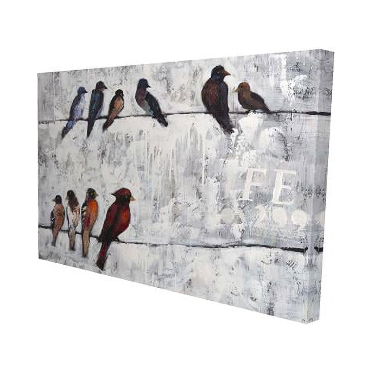 20 x 30 in. Colorful Birds on Branches-Print on Canvas