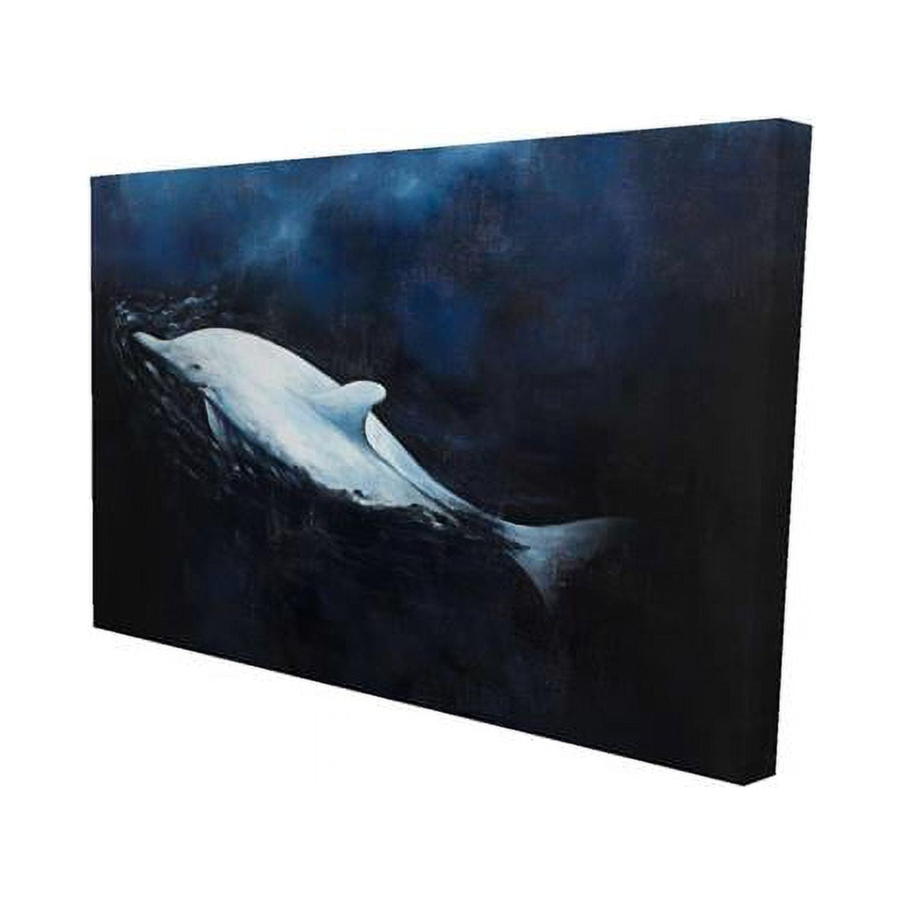 20 x 30 in. Swimming Dolphin-Print on Canvas