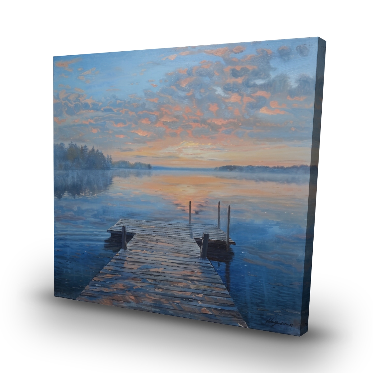 C1RC32329IWPJP 32 x 32 in. Calm Dock Canvas - Tranquil Home Decor Wall Art