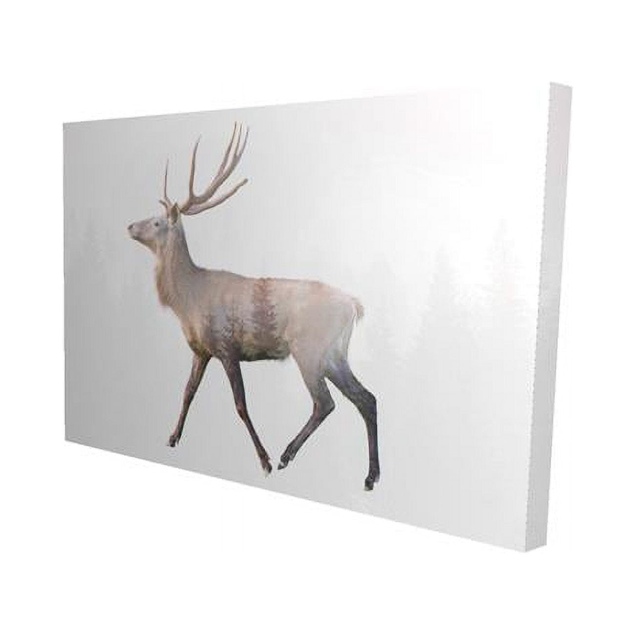 20 x 30 in. Deer & Forest-Print on Canvas