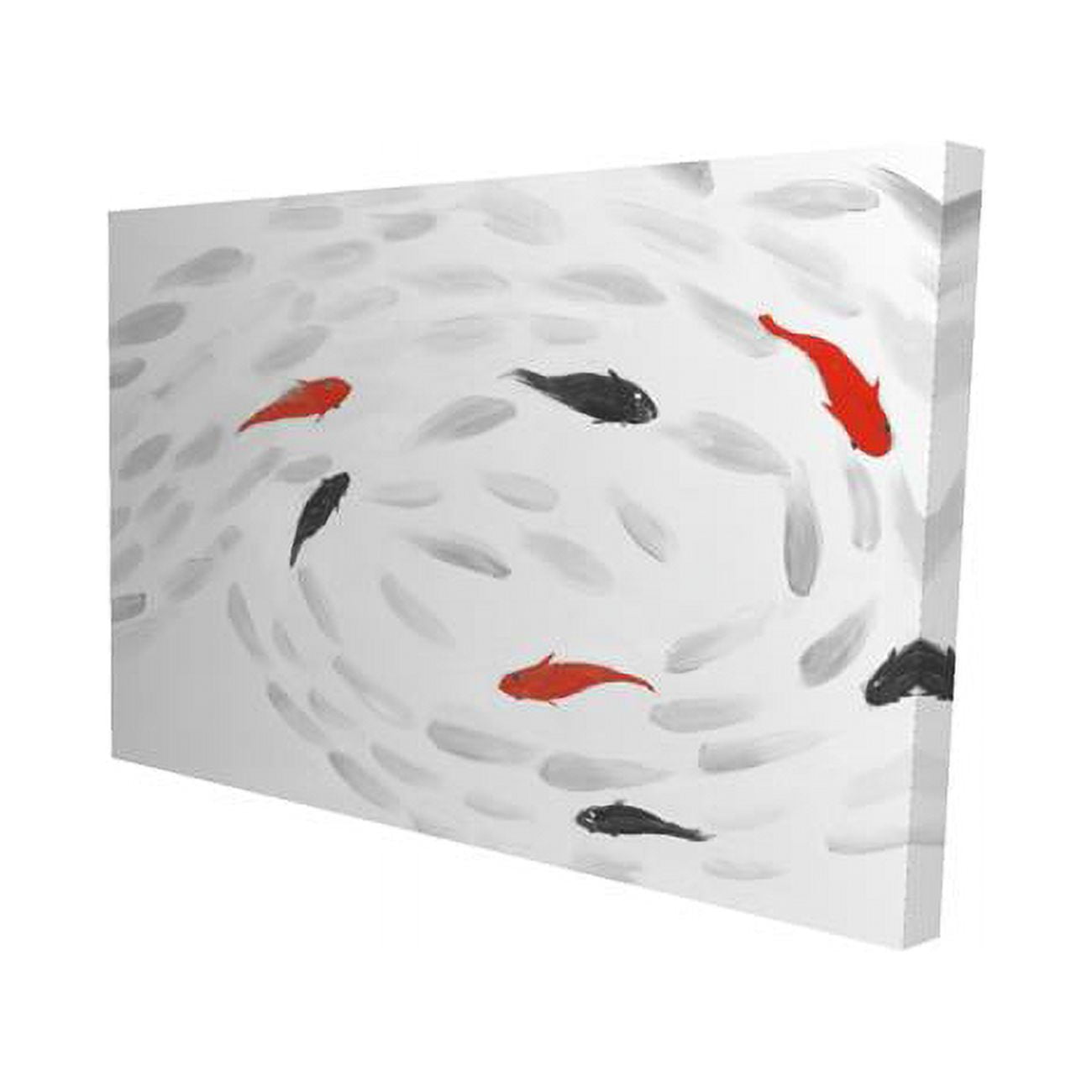 20 x 30 in. Swimming Fish Swirl-Print on Canvas