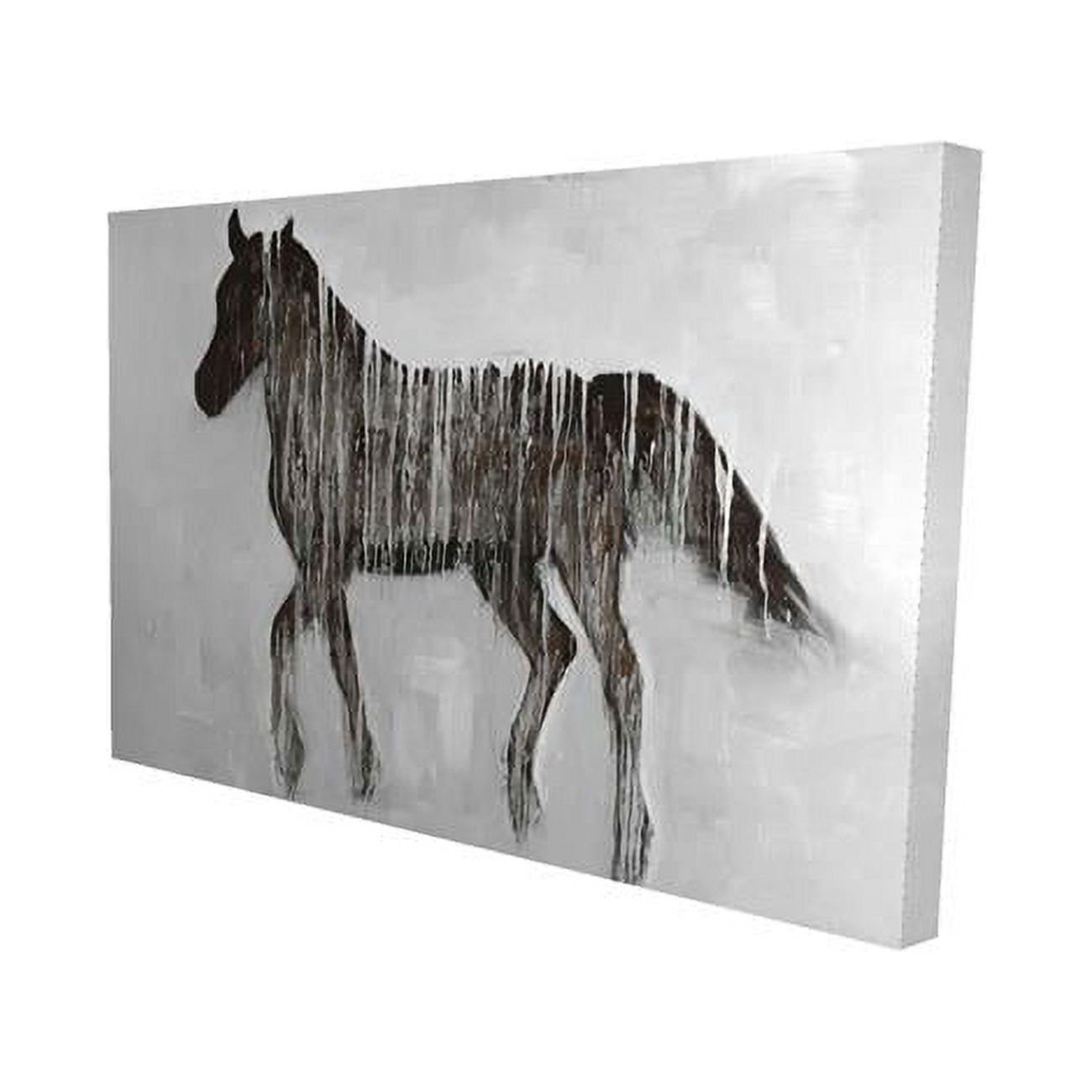 20 x 30 in. Gambading Abstract Horse-Print on Canvas