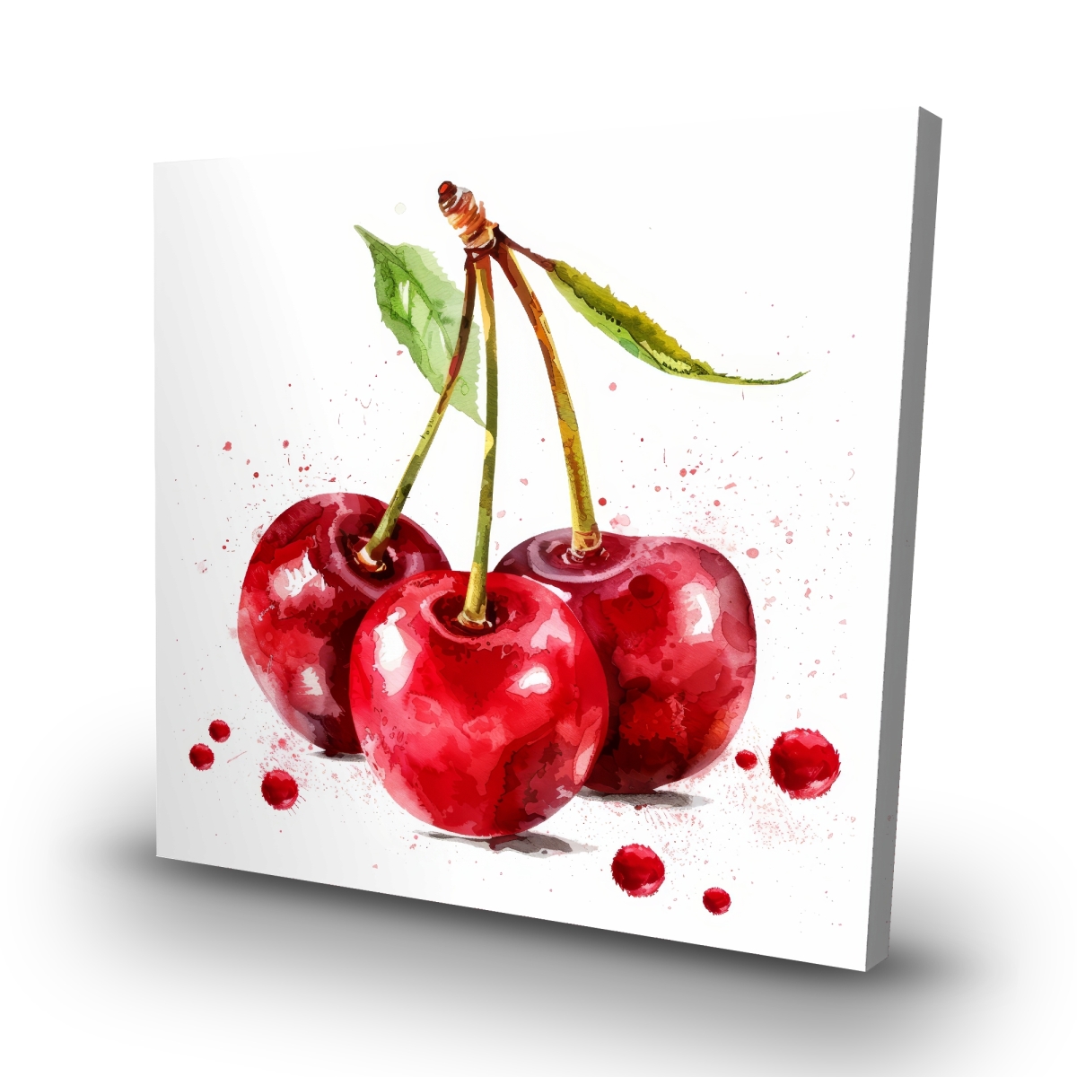 C1RC32327LY5TZ 32 x 32 in. Cherry Canvas Wall Art - Vibrant Home Decor Accent