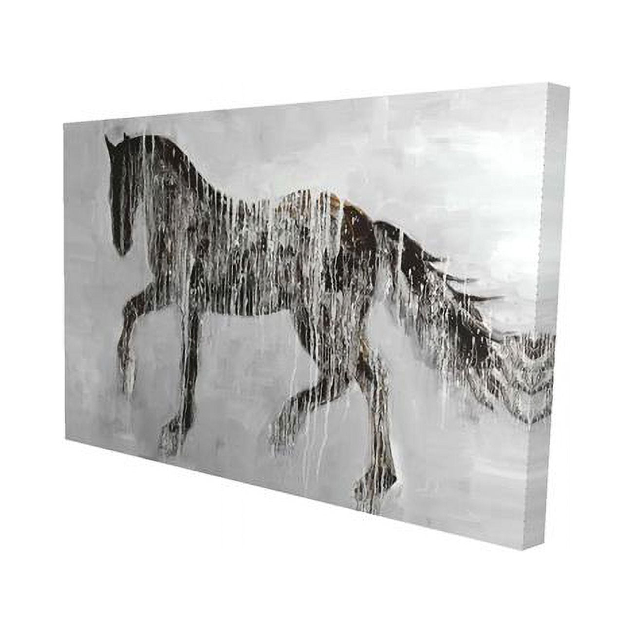 20 x 30 in. Horse Brown Silhouette-Print on Canvas