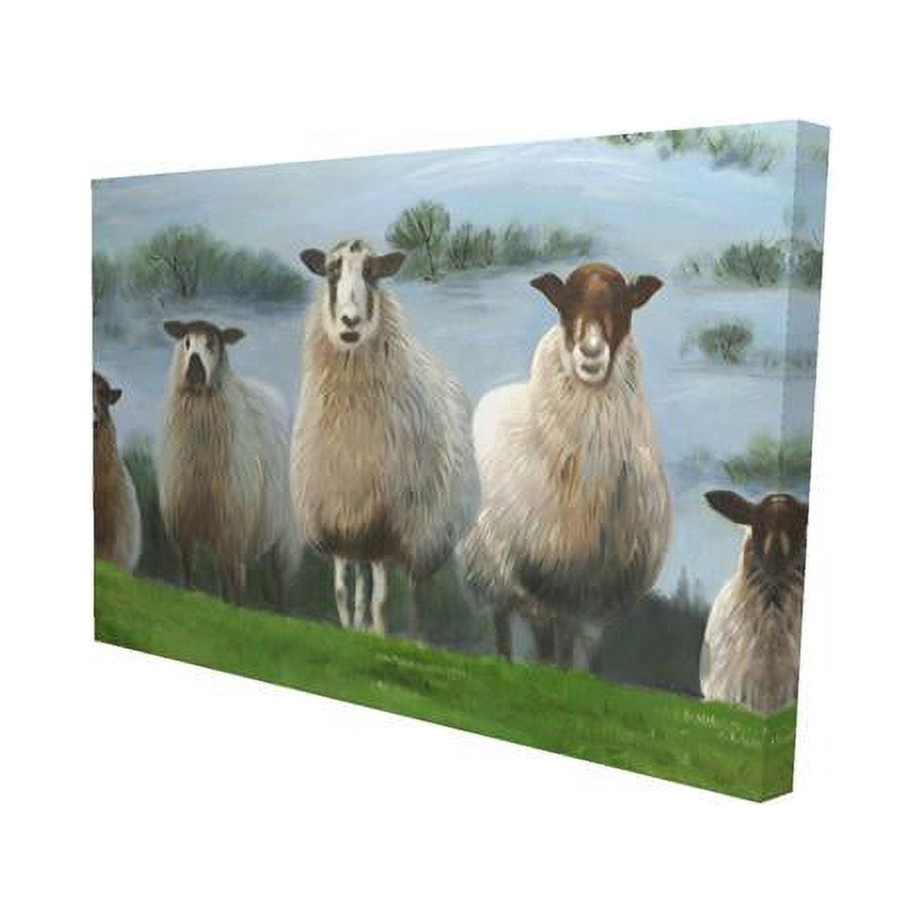 20 x 30 in. Flock of Sheep-Print on Canvas