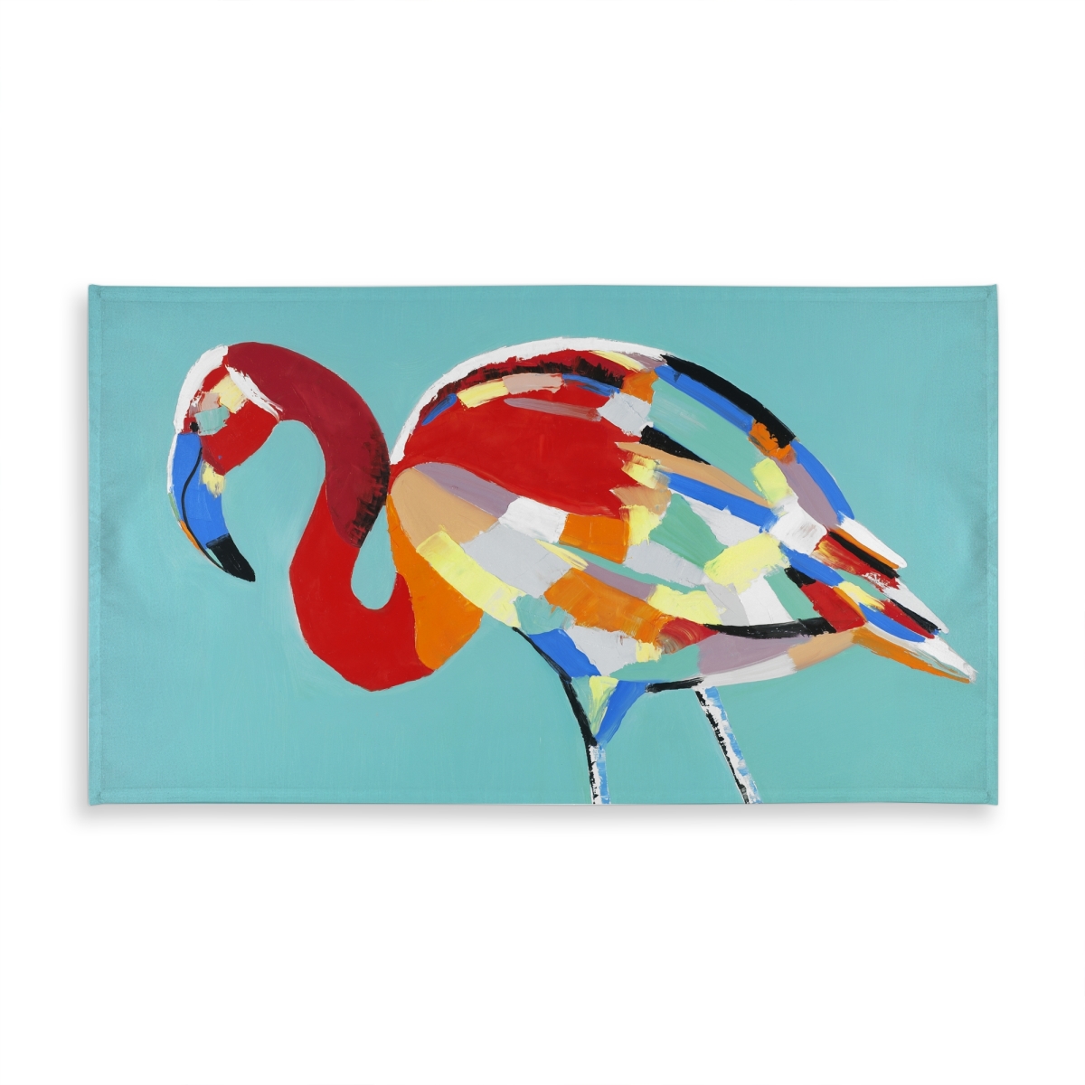 Picture of Begin Home Decor C1TCLRGEW5AJMB 58 x 102 in. Abstract Flamingo Tablecloth - Indoor & Outdoor Bird Decor