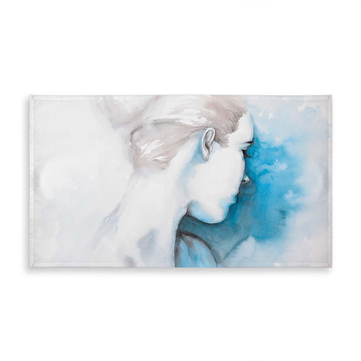 Picture of Begin Home Decor C1TCLRGEUKL39Z 58 x 102 in. Blue Romantic Figurative Tablecloth - Watercolor Girl Design
