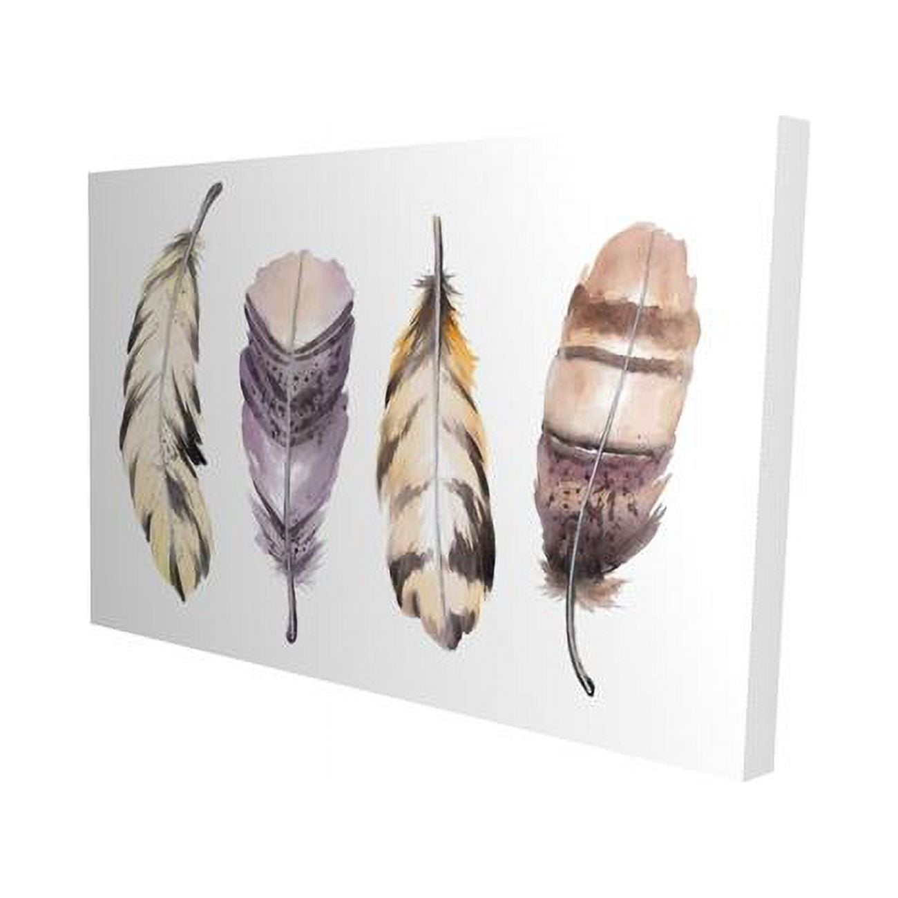 20 x 30 in. Purple Feather Set-Print on Canvas