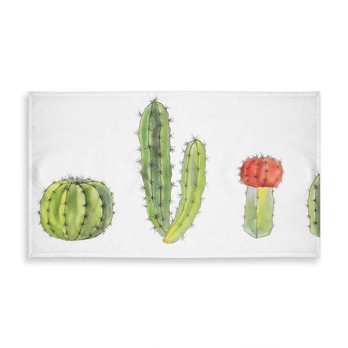 Picture of Begin Home Decor C1TCLRGEVQ1SZ1 58 x 102 in. Botanical Green Cactus Tablecloth - Indoor & Outdoor Home Decor