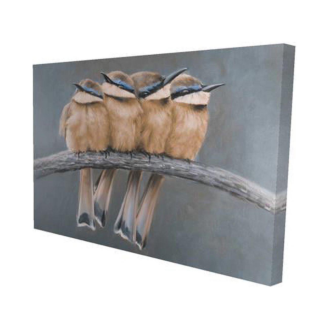 20 x 30 in. Four Birds on A Branch-Print on Canvas