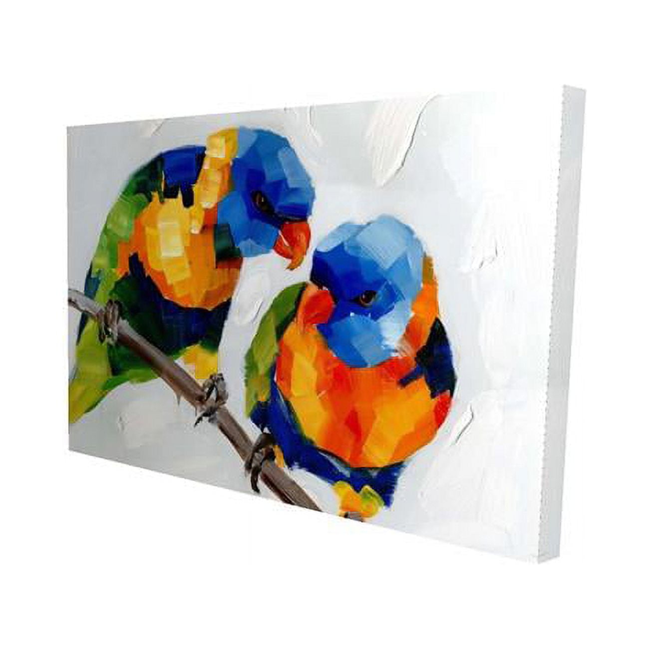 20 x 30 in. Couple of Parrots-Print on Canvas