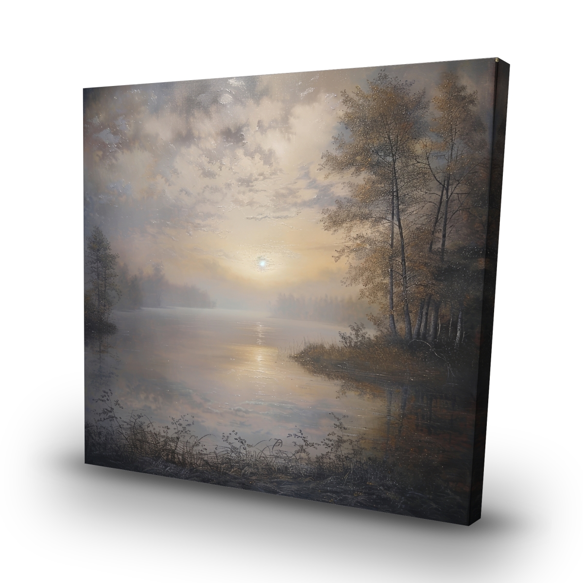 C1RC3232ORPUMD 32 x 32 in. Misty Sun Canvas Art - Elegant Home Decor Wall Accent