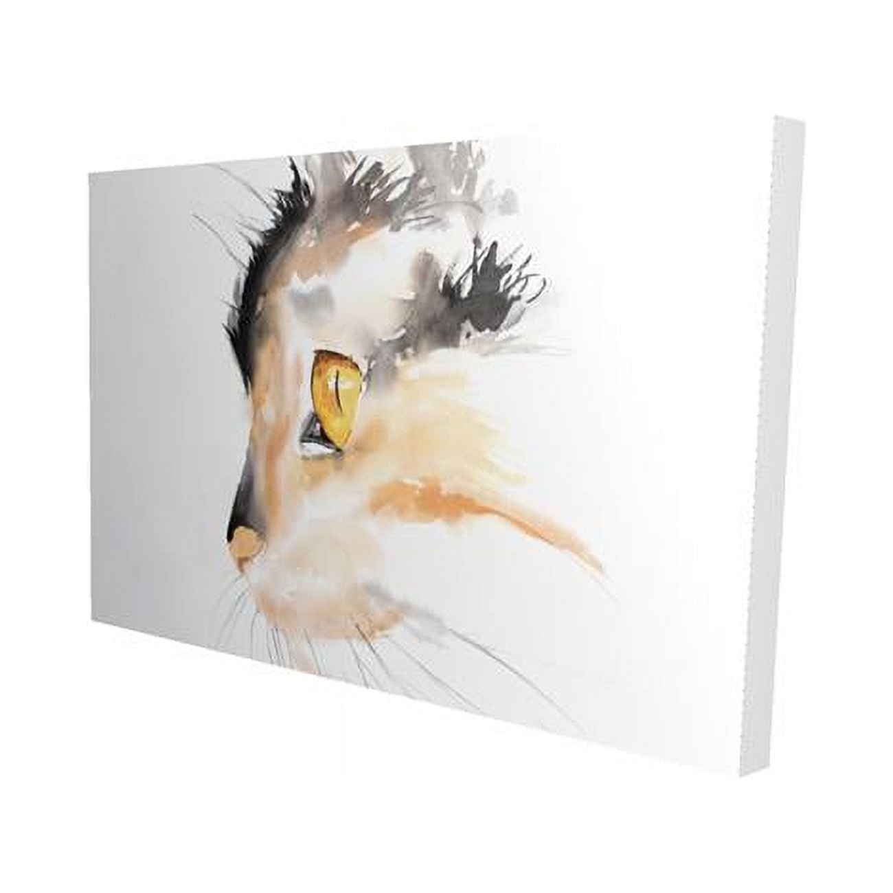 20 x 30 in. Watercolor Cat Face Profile-Print on Canvas