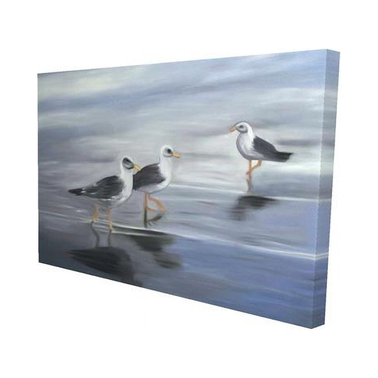 20 x 30 in. Three Gulls-Print on Canvas
