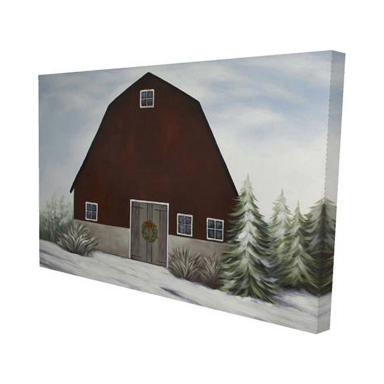 20 x 30 in. Its Winter on the Farm-Print on Canvas