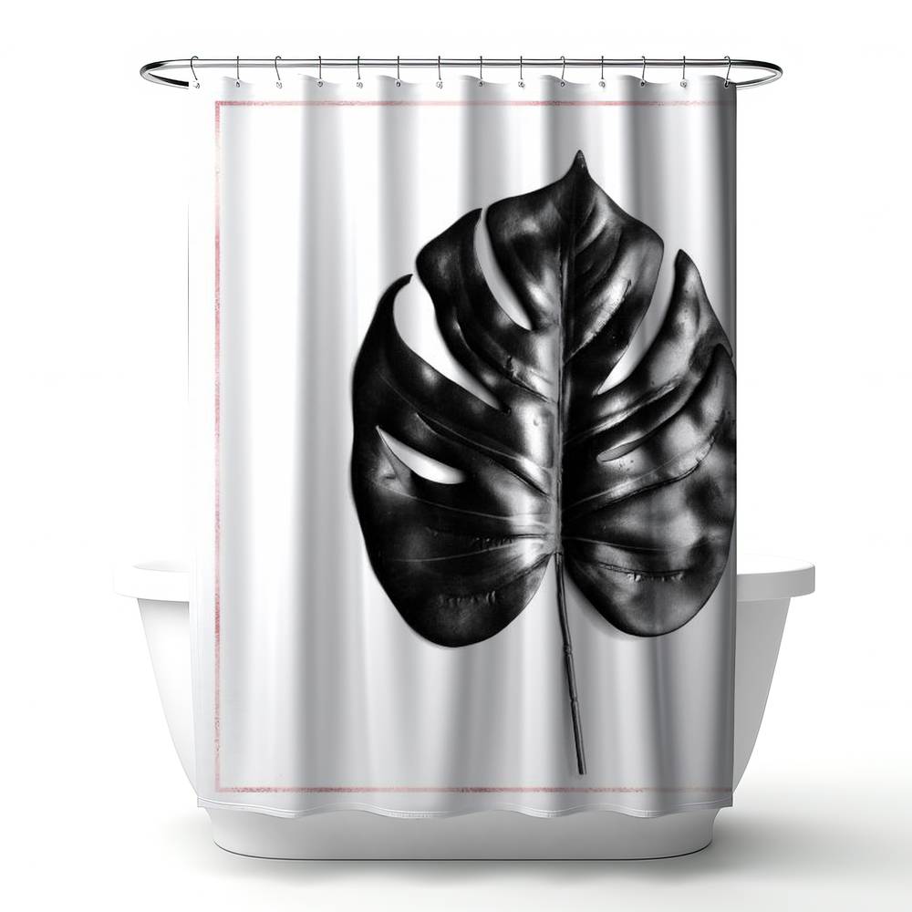 4240-7174-FL302 71 x 74 in. Split Leaf Philodendron Shower Curtain - Botanical Decor