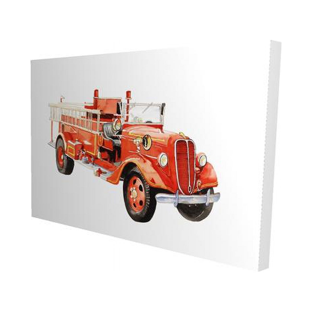 20 x 30 in. Vintage Fire Truck-Print on Canvas