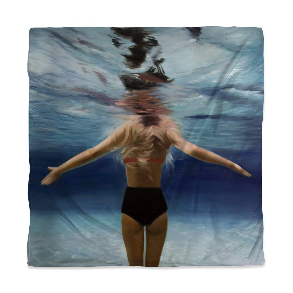 3817-SWCQ-FI62 Under the Sea Queen Size Duvet Cover - Figurative Bedroom Decor